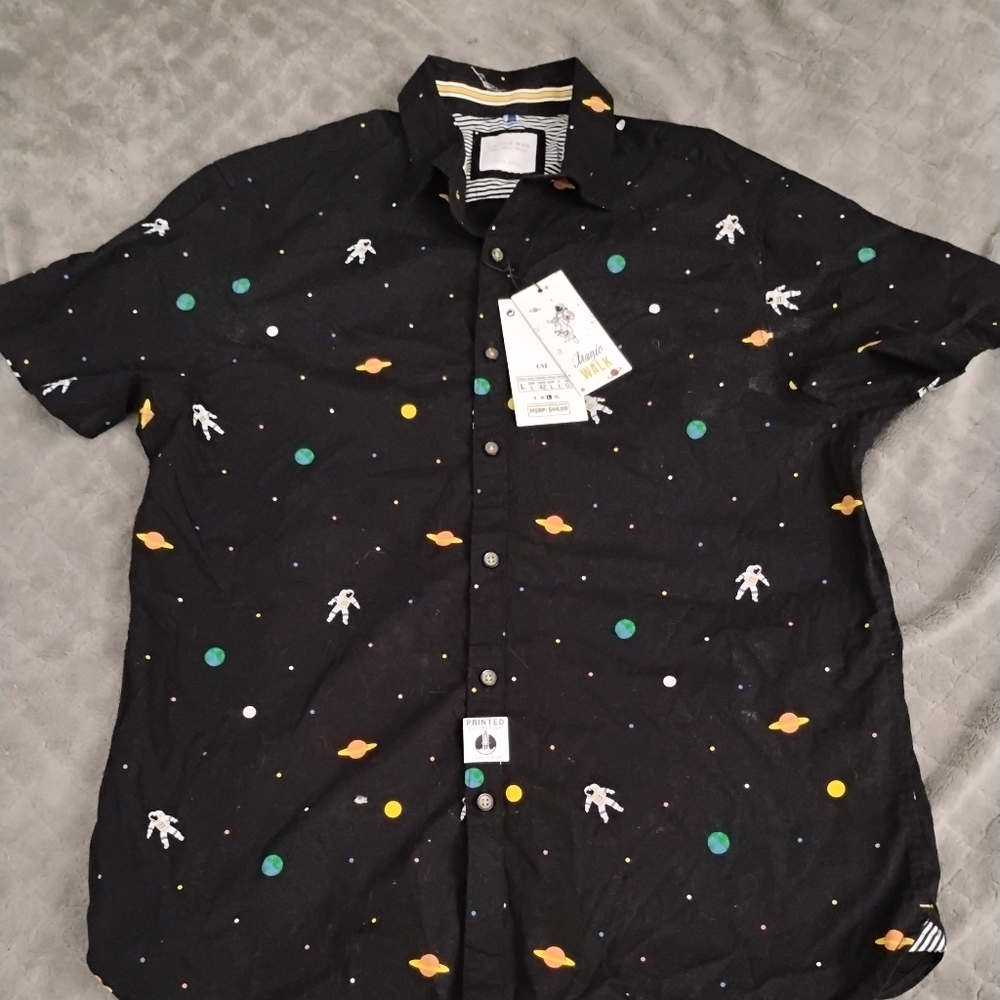 Astronaut Adventure Black Men's Shirt